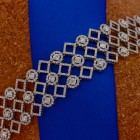 10.53 Cts. 18K White Gold Triple Row Diamond Bracelet